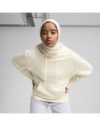 PUMA - Felpa Con Cappuccio Her Vestibilità Comoda Da Donna, Abbigliamento, Alpine Snow - Lyst