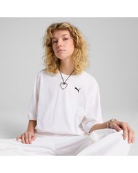 PUMA - Wardrobe Essentials Oversized Short T-Shirt - Lyst
