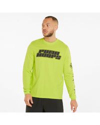 PUMA Qualifier Langarm-Basketball-T-Shirt für - Grün