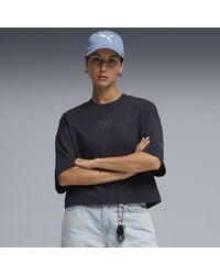 PUMA - T-Shirt Oversize Con Grafica Premium Essentials Da Donna, Abbigliamento, New - Lyst