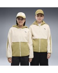 PUMA - Felpa Essentials Elevated Invernale Dal Taglio Morbido Per Ragazzi, Abbigliamento, Bianco - Lyst