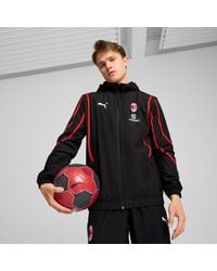PUMA - Ac Milan Pre-match Woven Jacket - Lyst
