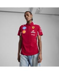 PUMA - Polo Scuderia Ferrari Hp 2025 Team Para Hombre, Ropa, Rojo - Lyst