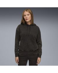 PUMA - Essentials Elevated Relaxed Wash Hoodie Damen, Kleidung - Lyst