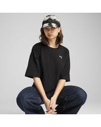 PUMA - Wardrobe Essentials Oversized Short T-Shirt - Lyst
