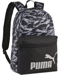 PUMA - Phase 22 L Rugzak Met All-Over-Print, Zwart/Grijs - Lyst