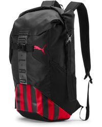PUMA AC Milan Football Culture Rolltop-Rucksack - Schwarz