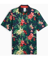 PUMA - X Palm Tree Crew Floral Polo Shirt Dark - Lyst