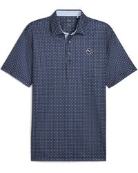 PUMA - Pure 2.0 Circle Cat Golfpolo Herren, Kleidung, Deep/Weiß Glow - Lyst