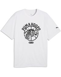 PUMA - Team Roar Basketbal Trainings-T-Shirt Voor Zwart/Wit, Maat - Lyst