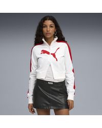 PUMA - Future..Archive T7 Slim Cropped Trainingsjacke Damen, Kleidung, /Rot - Lyst