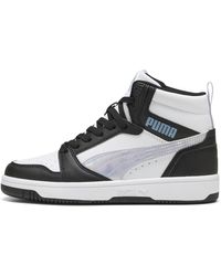 PUMA - Zapatillas Rebound V6 Mid Space Belle Juveniles, Calzado, Negro/Lilac Crush/Blanco - Lyst