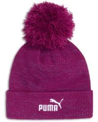 PUMA - Ribbed Pom Pom Beanie Hat - Lyst