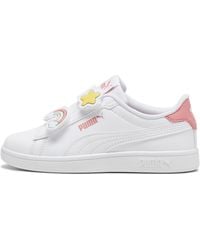 PUMA - Zapatillas Smash 3.0 Badges Para Niños, Calzado, Blanco/Passionfruit - Lyst