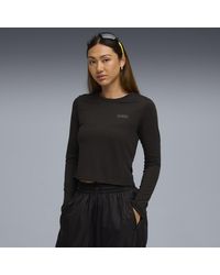 PUMA - T-Shirt A Maniche Lunghe X Rosé Da Donna, Abbigliamento, Nero - Lyst