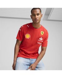 PUMA - T-Shirt Scuderia Ferrari Team da - Lyst
