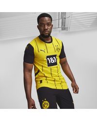 PUMA - Borussia Dortmund 24/25 Authentic Home Jersey, Kleidung, Faster/Schwarz - Lyst