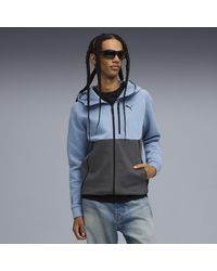 PUMA - Tech Hoodie Mit Durchgehendem Reißverschluss Herren, Kleidung, Cool/Dusky Grau - Lyst