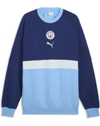 PUMA - Manchester City Ftblculture Relaxed Crew Sweatshirt - Lyst