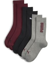 PUMA - Calcetines Deportivos (Pack De 3) Ropa, Rojo/Negro - Lyst