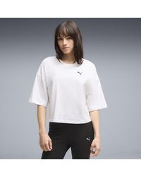 PUMA - Wardrobe Essentials Oversized Short T-Shirt - Lyst