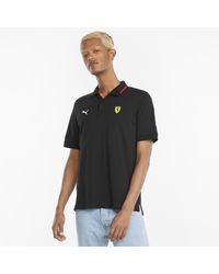 PUMA Ferrari Polo Shirt in Black for Men - Lyst