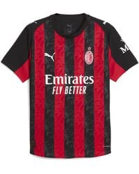 PUMA - Ac Milan 25/26 Authentic Thuisshirt Voor Zwart/Rood, Maat - Lyst