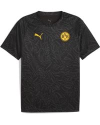 PUMA - Maglia Pre-Partita Borussia Dortmund Da Uomo, Sport, Nero/Giallo Sizzle - Lyst