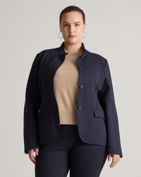 Quince - Ultra-Stretch Ponte Stand Collar Blazer, Rayon - Lyst