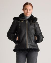 Quince - 100% Shearling Cold Weather Bomber Jacket, Leather - Lyst