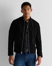 Quince - 100% Suede Café Racer Jacket, Leather - Lyst