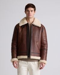 Quince - 100% Shearling Bomber Jacket, Leather - Lyst
