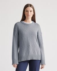 Quince - Cotton Linen Oversized Crew Sweater - Lyst