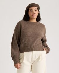 Quince - 100% Yak Wool Pointelle Detail Relaxed Crew - Lyst