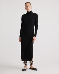 Quince - Mongolian Cashmere Turtleneck Midi Sweater Dress - Lyst
