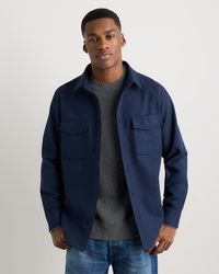 Quince - Brushed Cotton Wool Utility Overshirt, Organic Cotton - Lyst