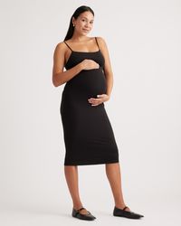 Quince - Recycled Knit Maternity Midi Dress, Recycled Polyester - Lyst