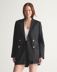 Quince - 100% European Linen Relaxed Double-Breasted Blazer - Lyst