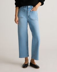 Quince - Bella Stretch Patch Pocket Wide Leg Jeans, Organic Cotton - Lyst
