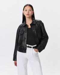 Quince - Cropped Jacket, Leather - Lyst