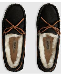 Quince - Australian Shearling Moccasin Slipper, Suede Leather - Lyst