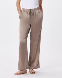 Quince - Drawstring Wide Leg Pants, Silk - Lyst
