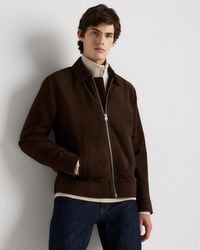 Quince - 100% Suede Harrington Jacket, Suede Leather - Lyst