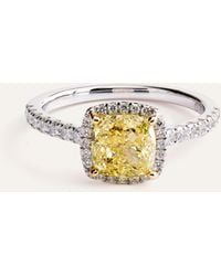 Quince - 14K Lab Grown Diamond Cushion Halo Engagement Ring 2Ct - Lyst