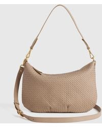 Quince - Italian Leather Convertible Crescent Handwoven Shoulder Bag - Lyst
