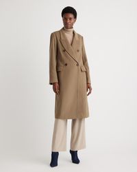 Quince - Italian Wool Double-Breasted Coat, Wool/Nylon - Lyst