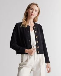 Quince - Cropped Cardigan, Organic Cotton - Lyst