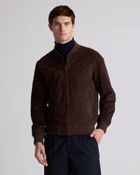 Quince - 100% Suede Bomber Jacket, Suede Leather - Lyst