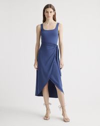 Quince - Tencel Jersey Side Tie Midi Dress - Lyst