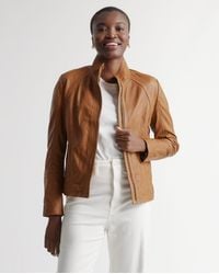 Quince - Stand-Collar Jacket, Leather - Lyst